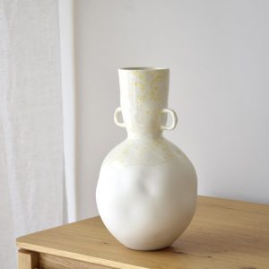 JARRÓN CERÁMICA ANNA: CHACOTA Y AMARILLO