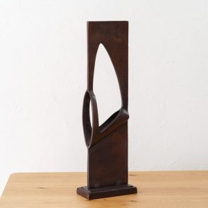 ESCULTURA ABSTRACTA METAL. ACABADO OXIDO