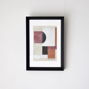 CUADRO ABSTRACTO GEOMETRIA OCRE N.