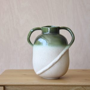 JARRÓN CERÁMICA CASTRO. VERDE